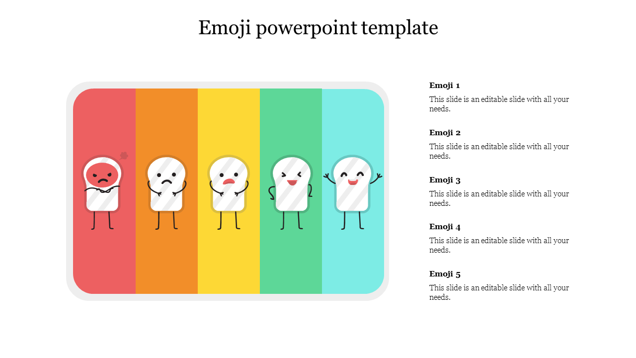 Best emoji powerpoint template free slide